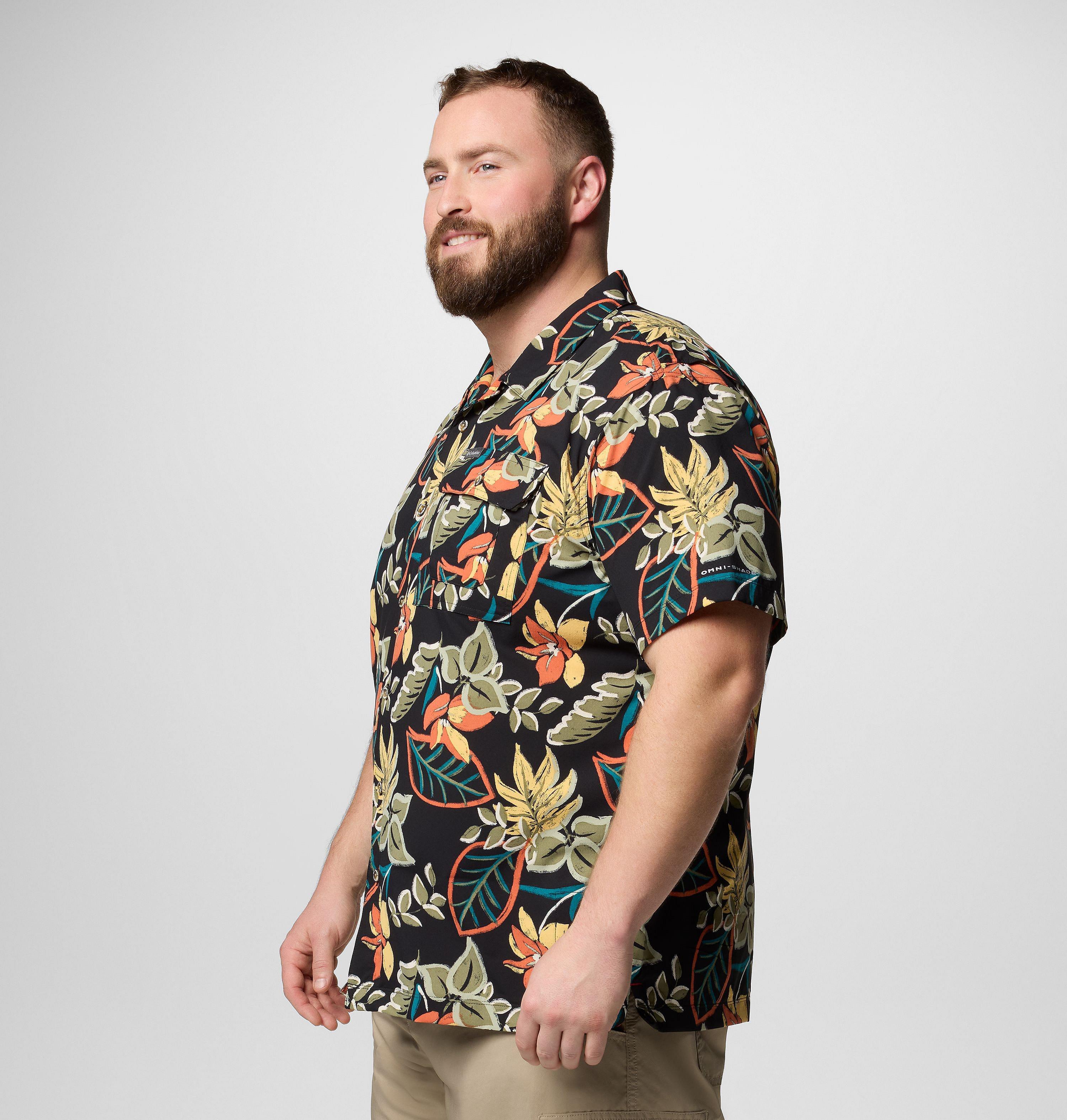 Men's Tech Trail Utility Printed Woven Short Sleeve Shirt - Big 4