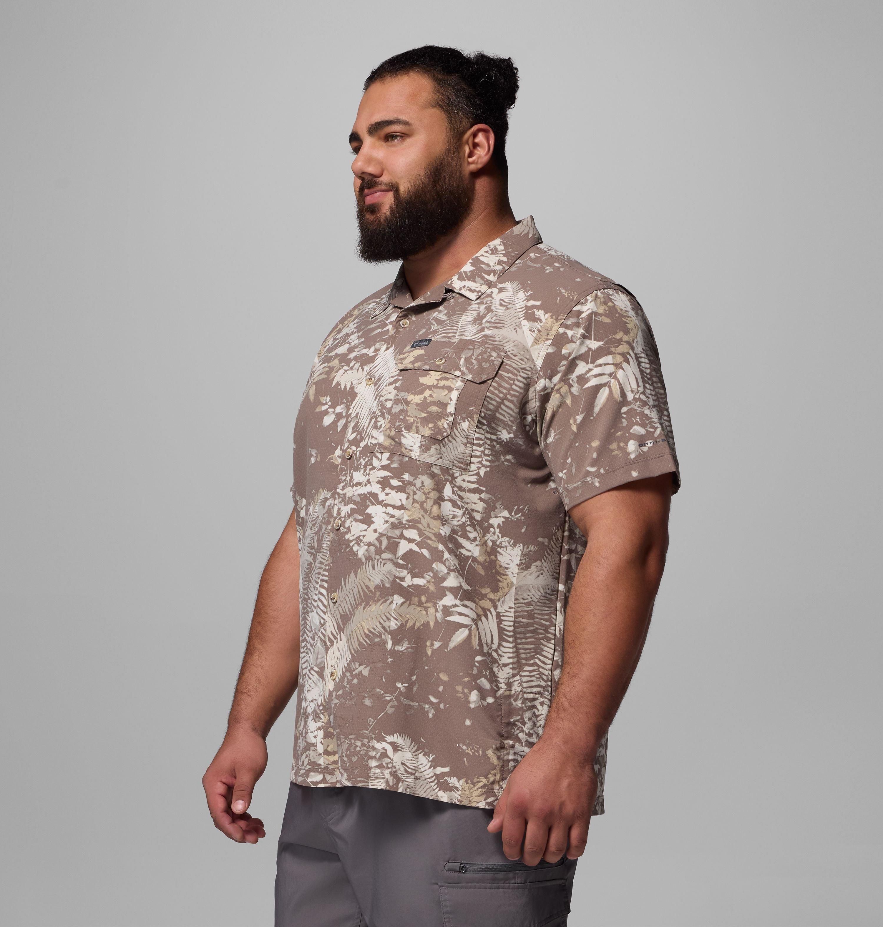 Men's Tech Trail™ Utility Printed Woven Short Sleeve Shirt - Big | 254 | 5X 4