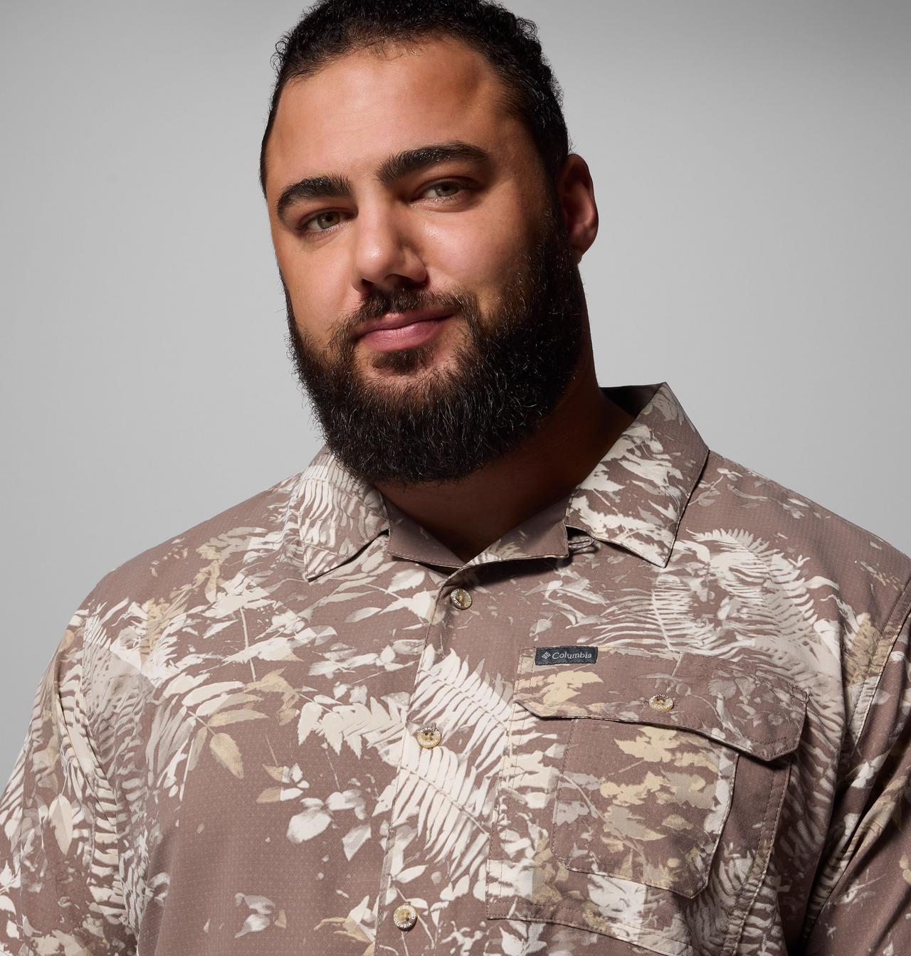 Men's Tech Trail™ Utility Printed Woven Short Sleeve Shirt - Big | 254 | 3X 5