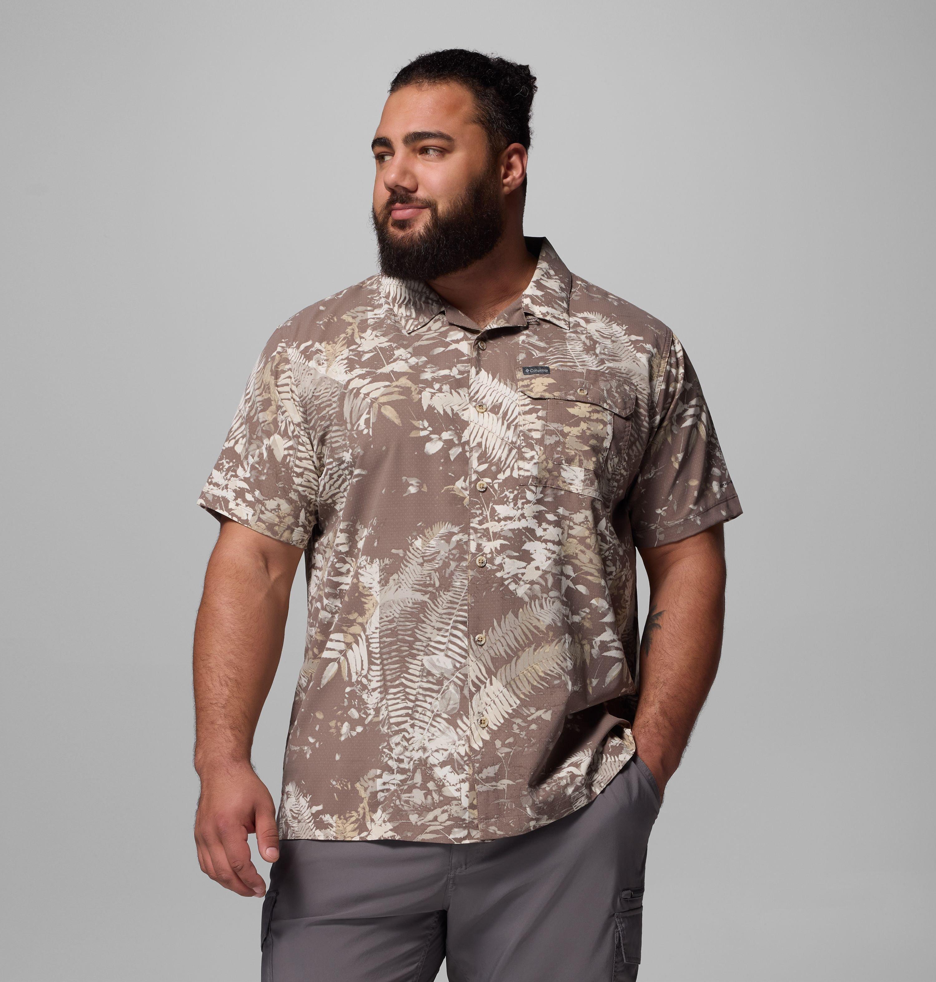 Columbia Men's Tech Trail Utility Printed Woven Short Sleeve Shirt - Big-