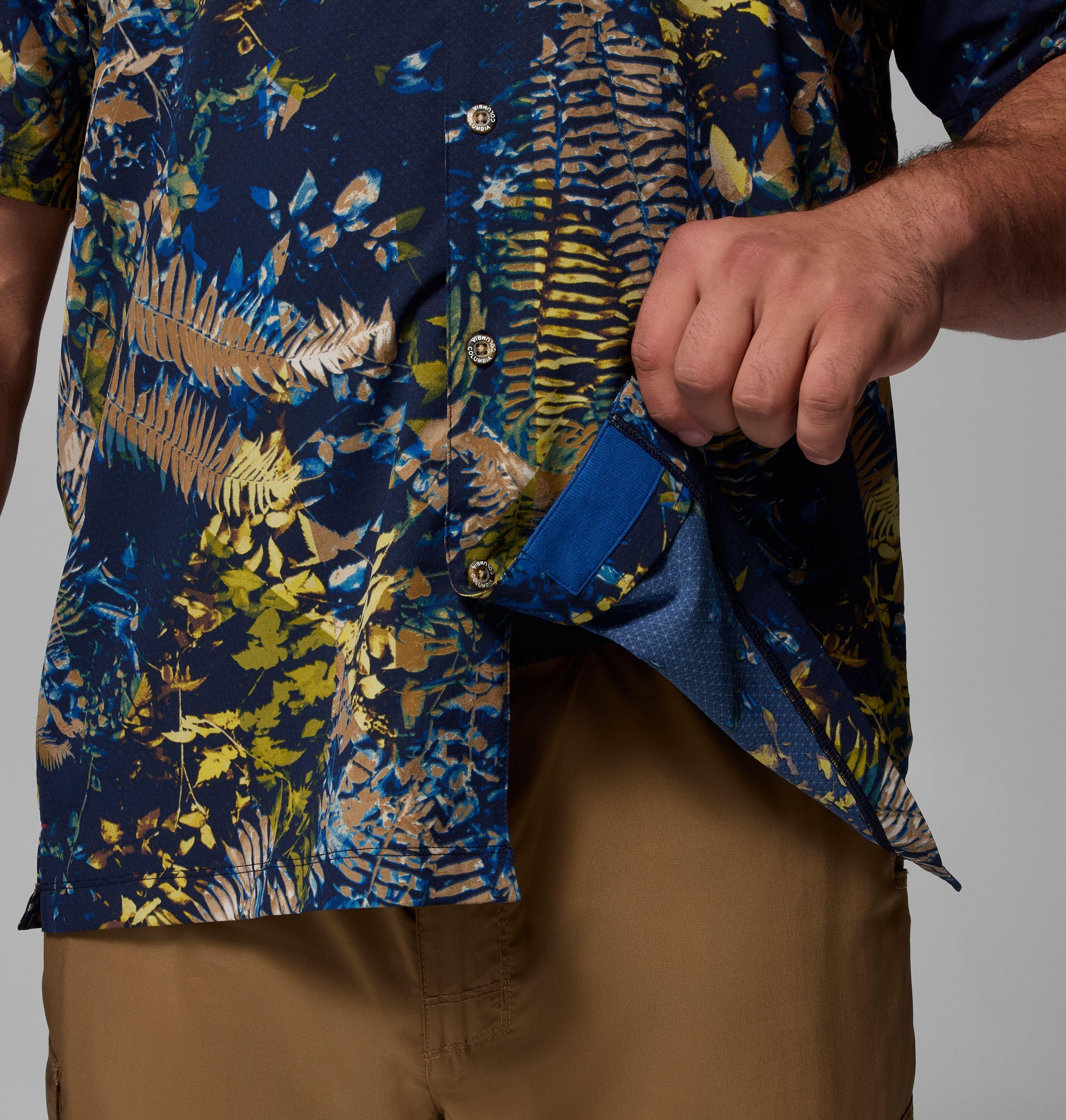 Men's Tech Trail Utility Printed Woven Short Sleeve Shirt - Big 7