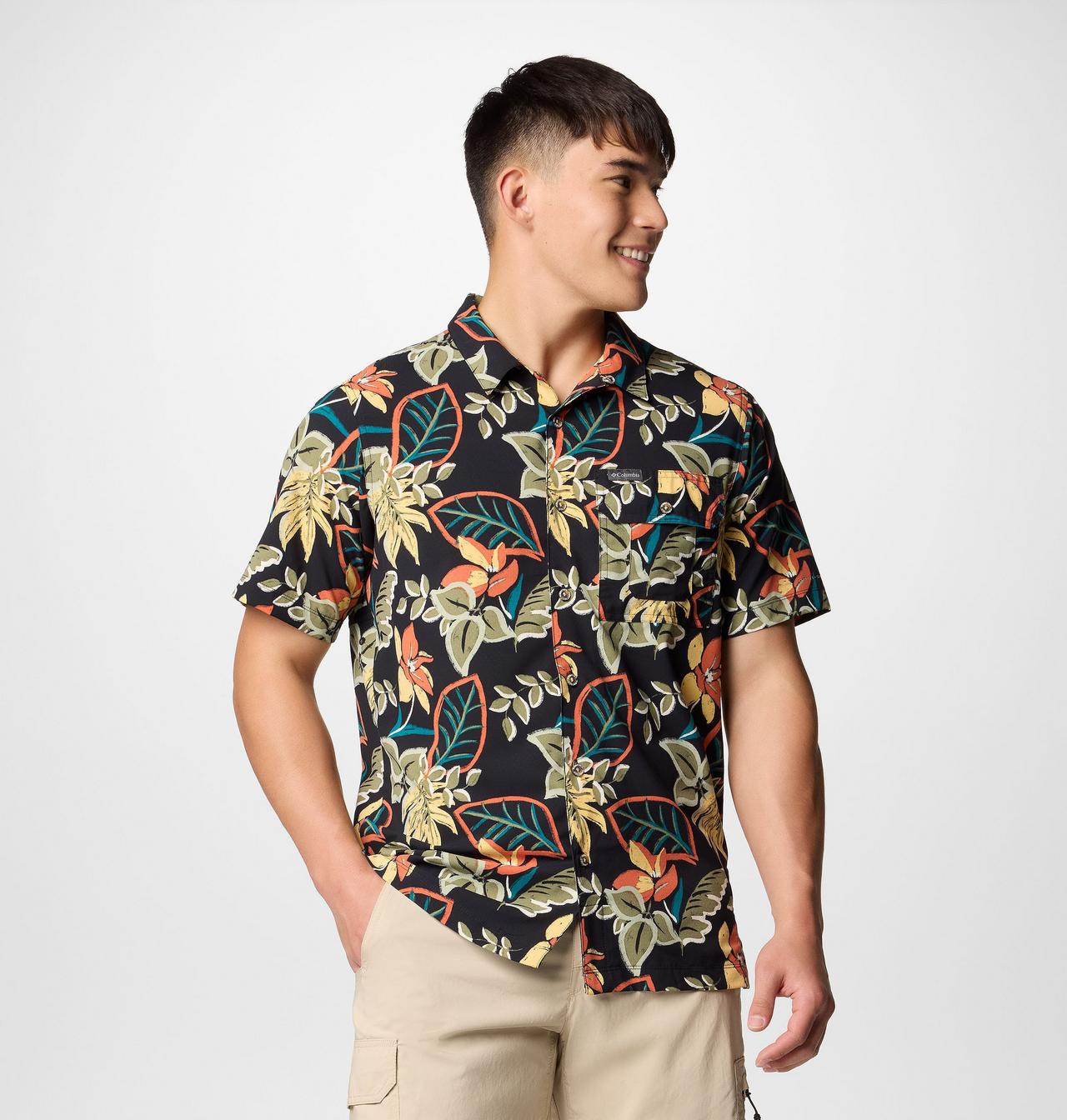Men's Tech Trail™ Utility Printed Woven Short Sleeve Shirt - Tall | 010 | XLT 1