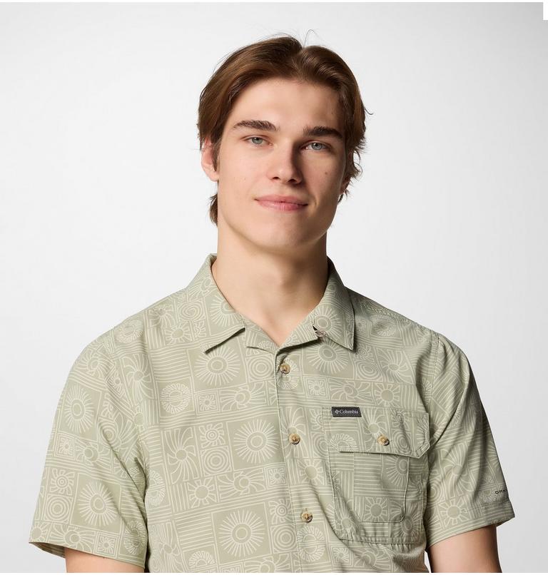 Tech Trail Utility Printed Woven SS, Color: Safari Blazing Trails, image 4