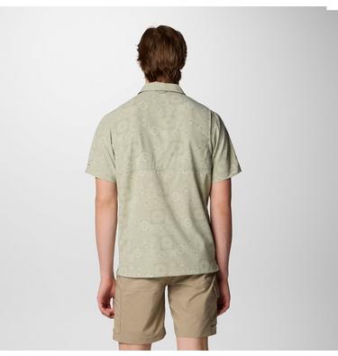 Men's Tech Trail Utility Printed Woven Short Sleeve Shirt, Color: Safari Blazing Trails, image 2