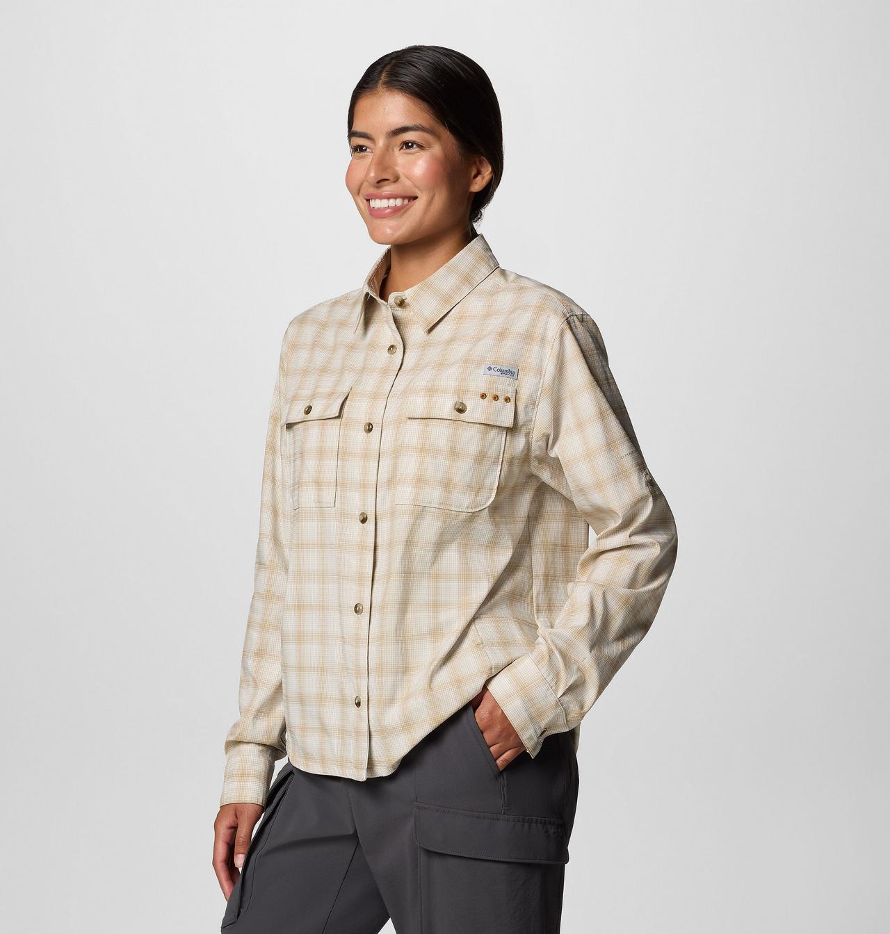 Women's PFG Wild Cast™ Performance Yarn Dye Long Sleeve Shirt | 214 | M 3