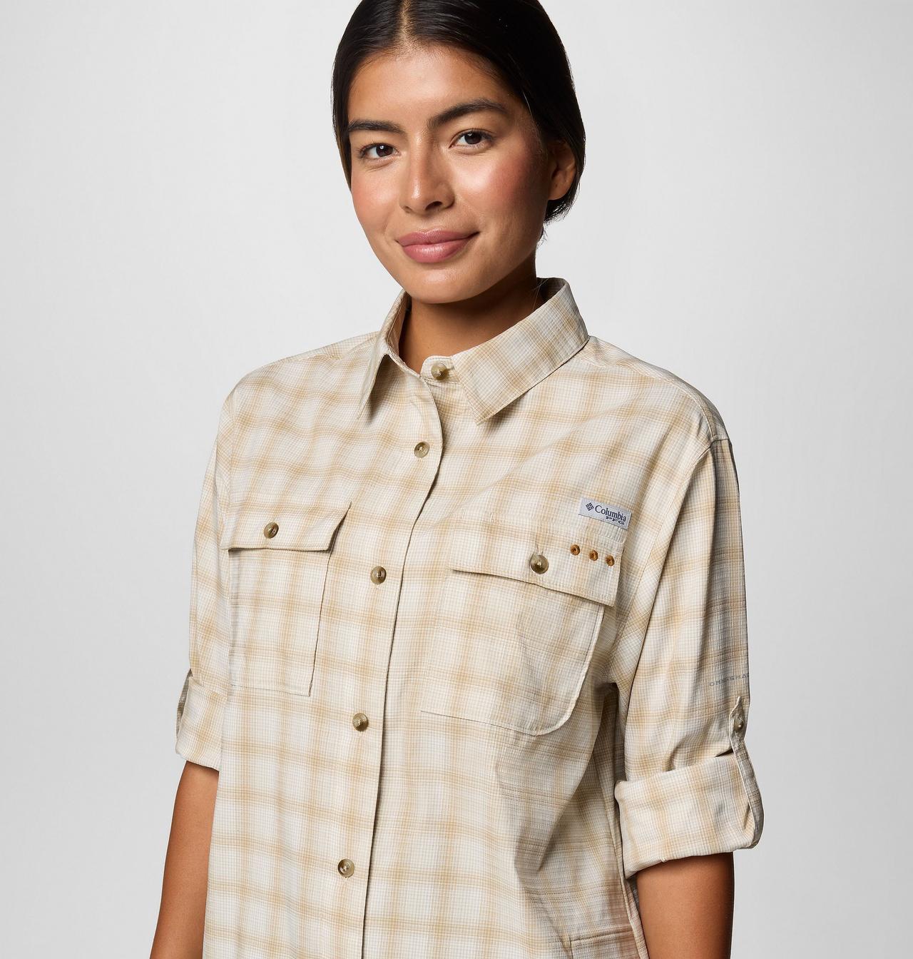 Women's PFG Wild Cast™ Performance Yarn Dye Long Sleeve Shirt | 214 | M 4