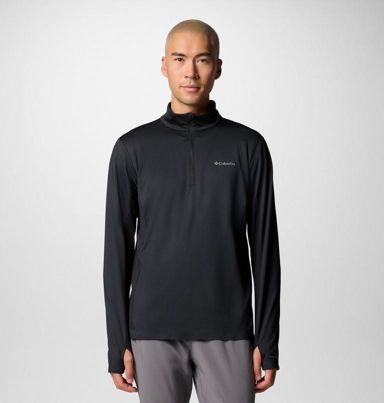 Three Pitch Half Zip, Color: Black, image 1