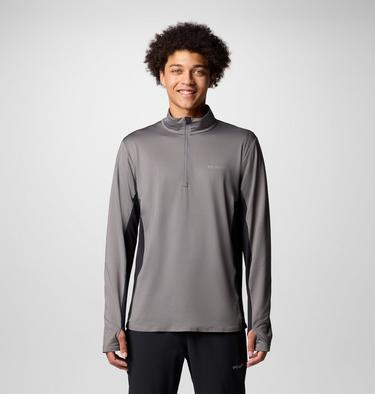 Three Pitch Half Zip, Color: City Grey, Black, image 1