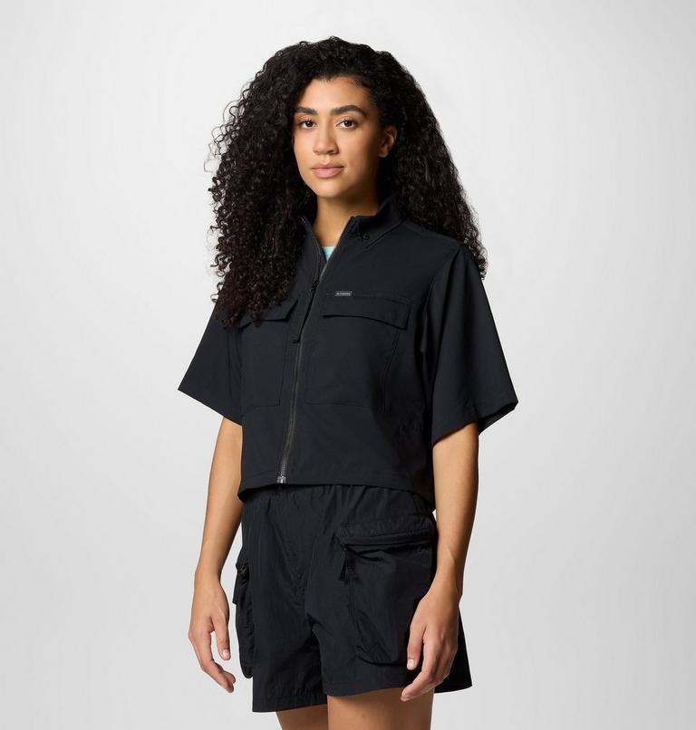 Women's Elevated View Utility Short Sleeve Shirt, Color: Black, image 3