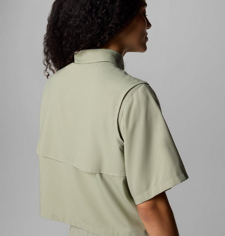 Women's Elevated View Utility Short Sleeve Shirt, Color: Safari, image 5