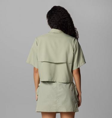 Women's Elevated View Utility Short Sleeve Shirt, Color: Safari, image 2