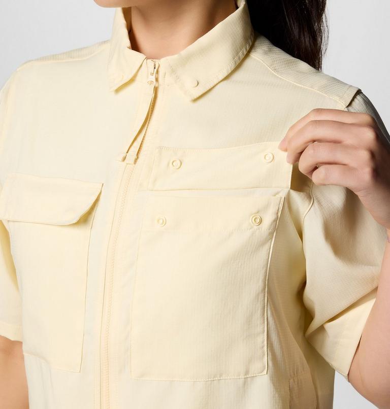 Camisa de manga corta Elevated View Utility para mujer, Color: Lemon Wash, image 6
