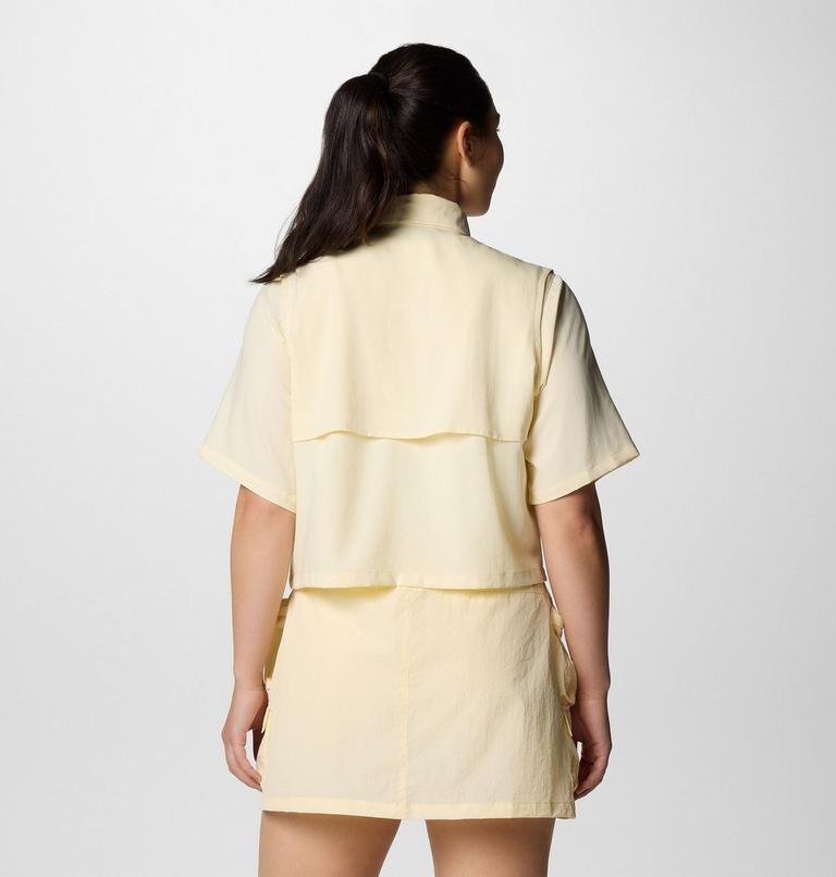 Camisa de manga corta Elevated View Utility para mujer, Color: Lemon Wash, image 2