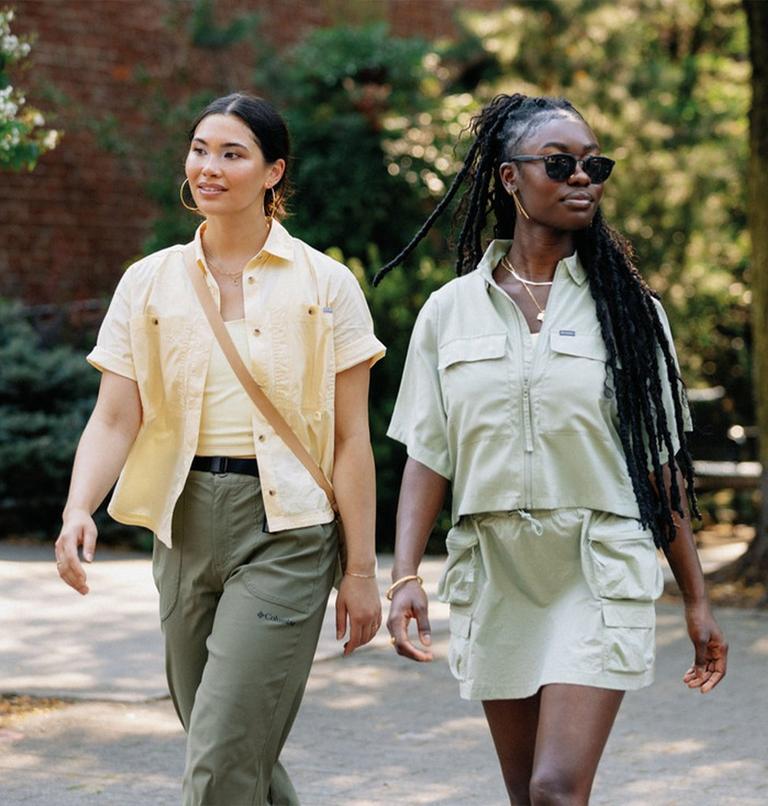 Camisa de manga corta Elevated View Utility para mujer, Color: Lemon Wash, image 9