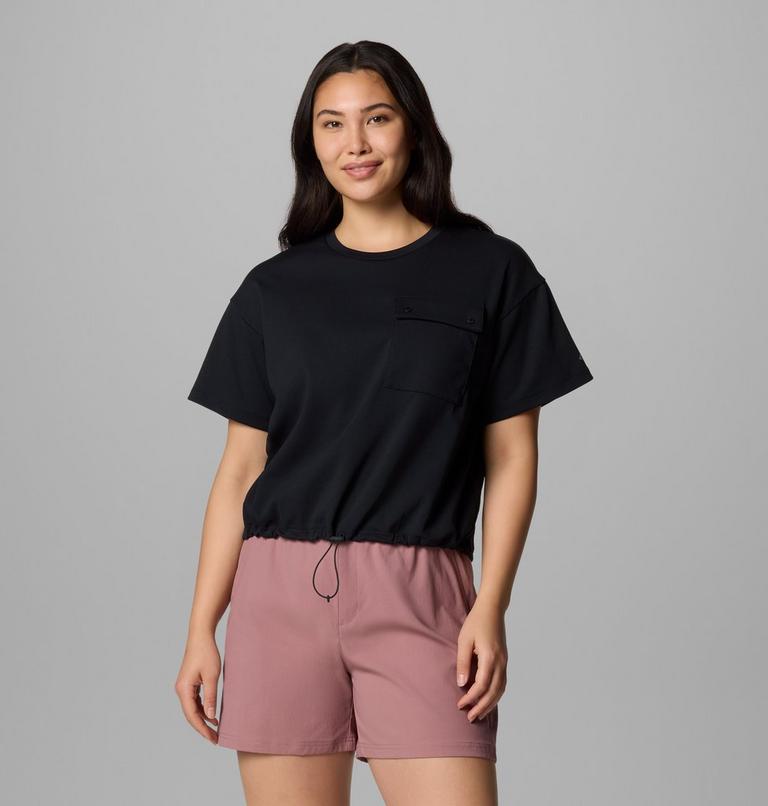 Women's Granite Point Knit Technical T-Shirt, Color: Black, image 1
