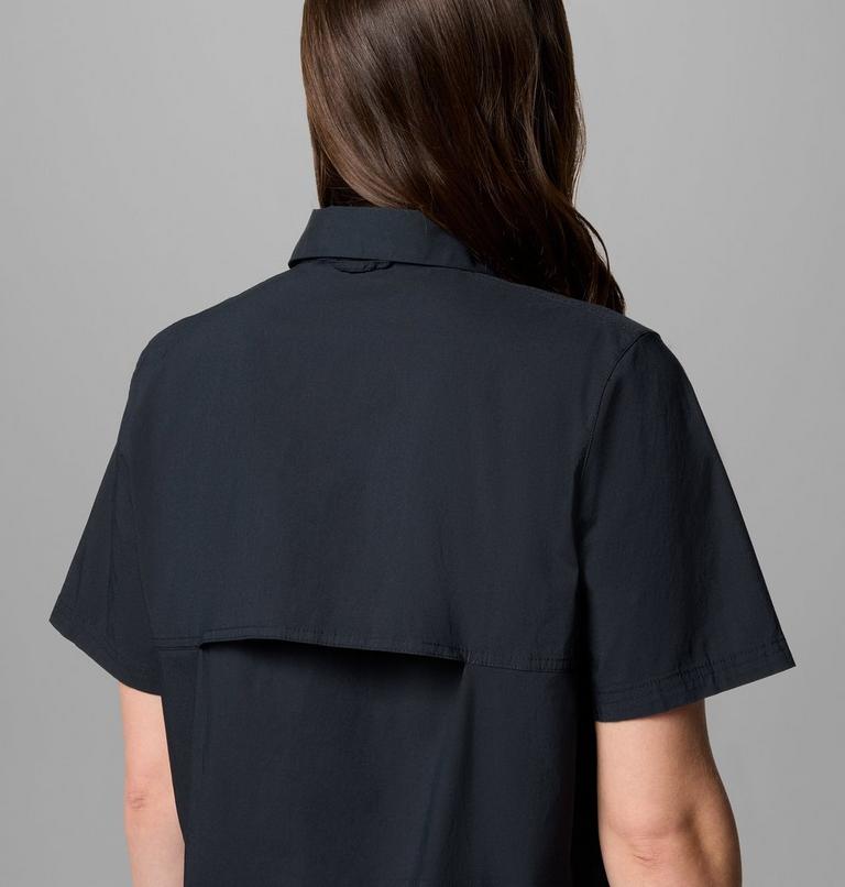 Women's Brea Falls Woven Short Sleeve Shirt, Color: Black, image 5
