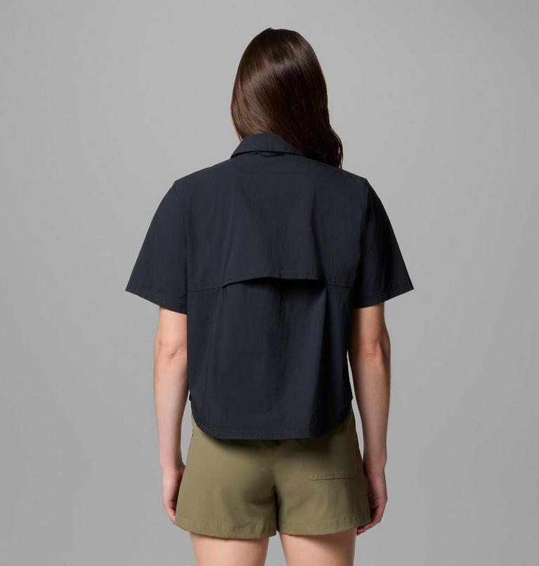 Women's Brea Falls Woven Short Sleeve Shirt, Color: Black, image 2