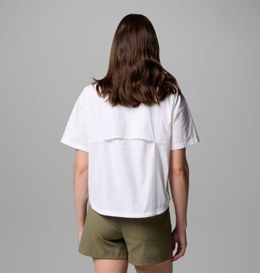 Women's Brea Falls Woven Short Sleeve Shirt, Color: White, image 10