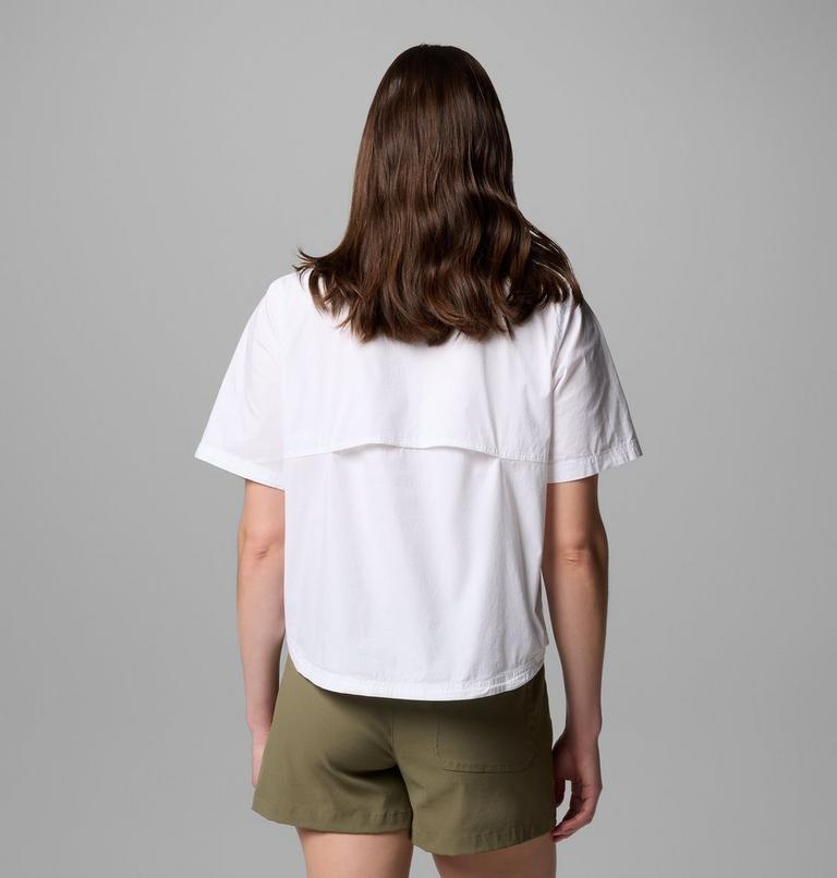 Women's Brea Falls Woven Short Sleeve Shirt, Color: White, image 2