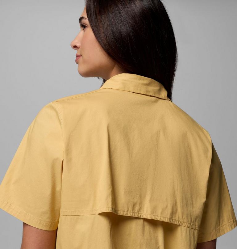 Women's Brea Falls Woven Short Sleeve Shirt, Color: Sand Dune, image 6