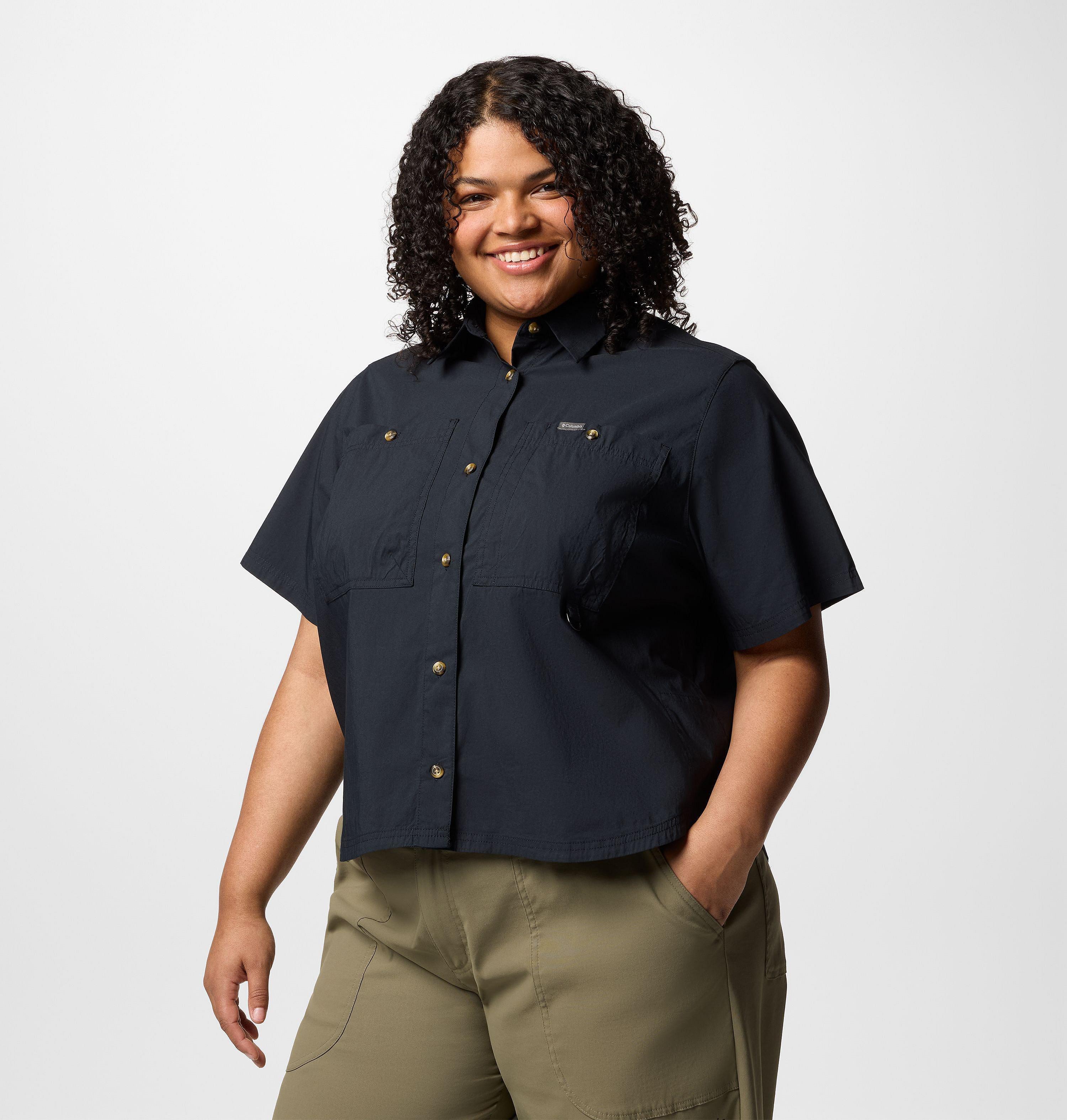 Women's Brea Falls Woven Short Sleeve Shirt - Plus Size 1