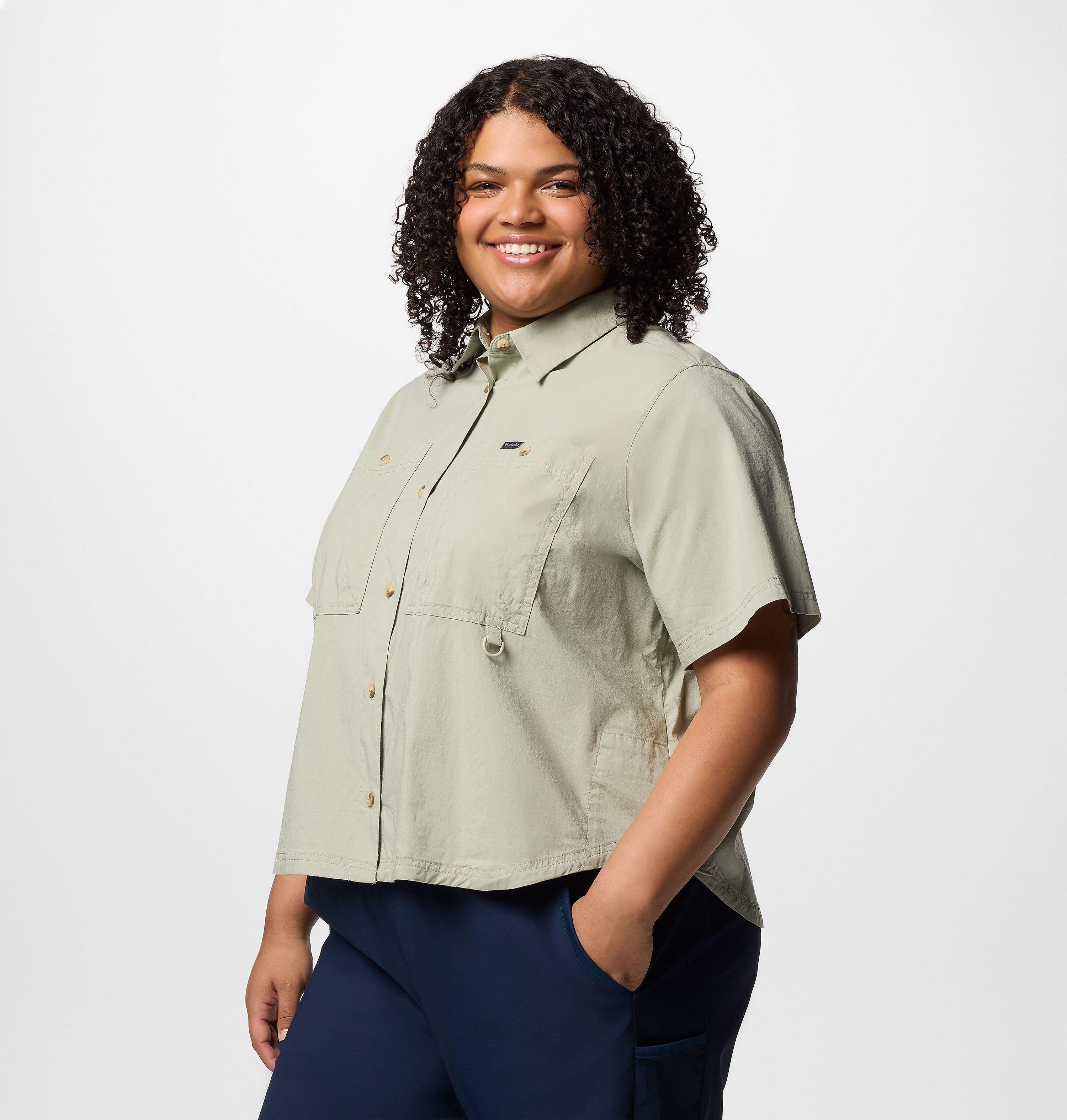 Women's Brea Falls Woven Short Sleeve Shirt - Plus Size 3