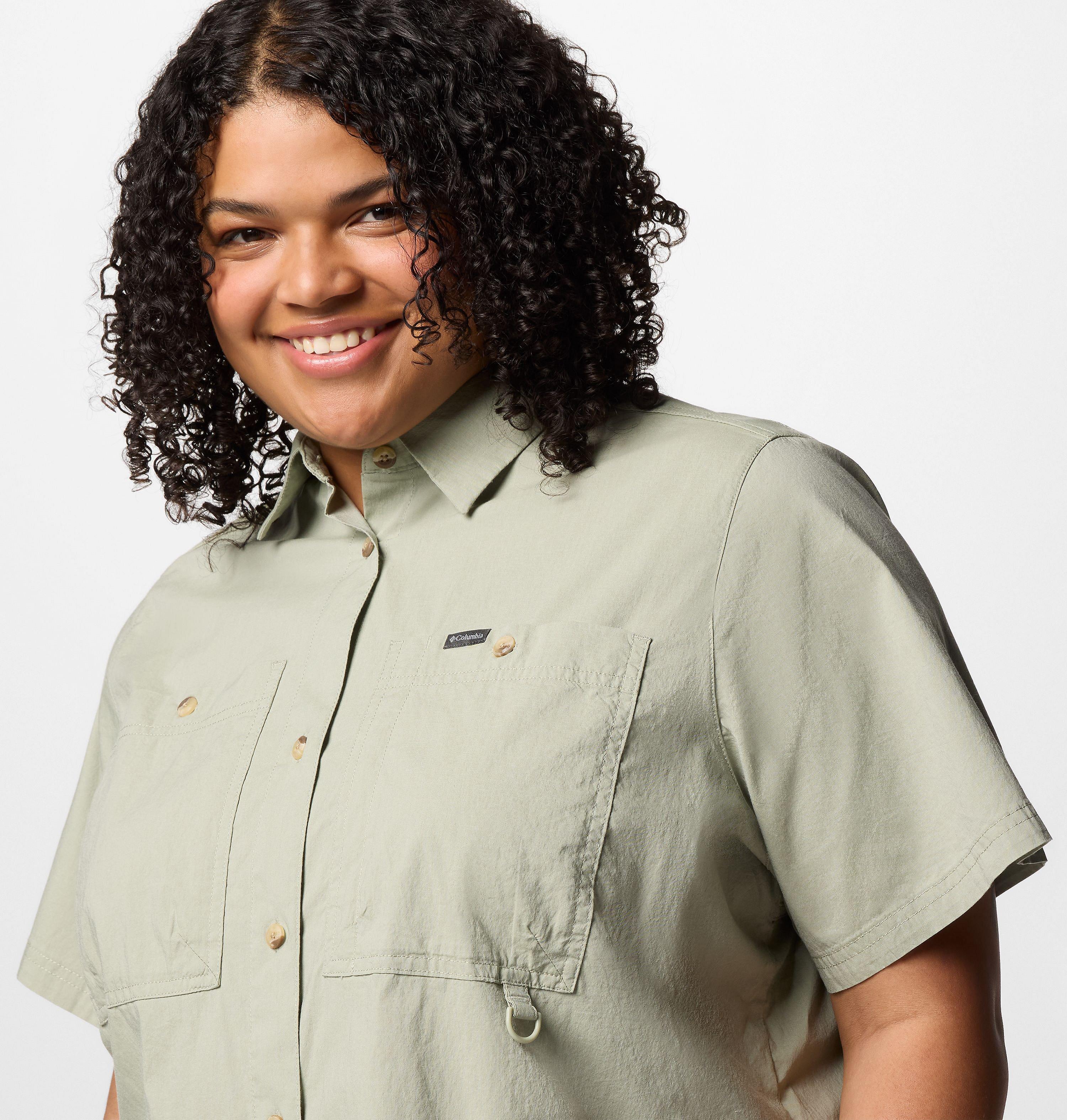 Women's Brea Falls Woven Short Sleeve Shirt - Plus Size 4