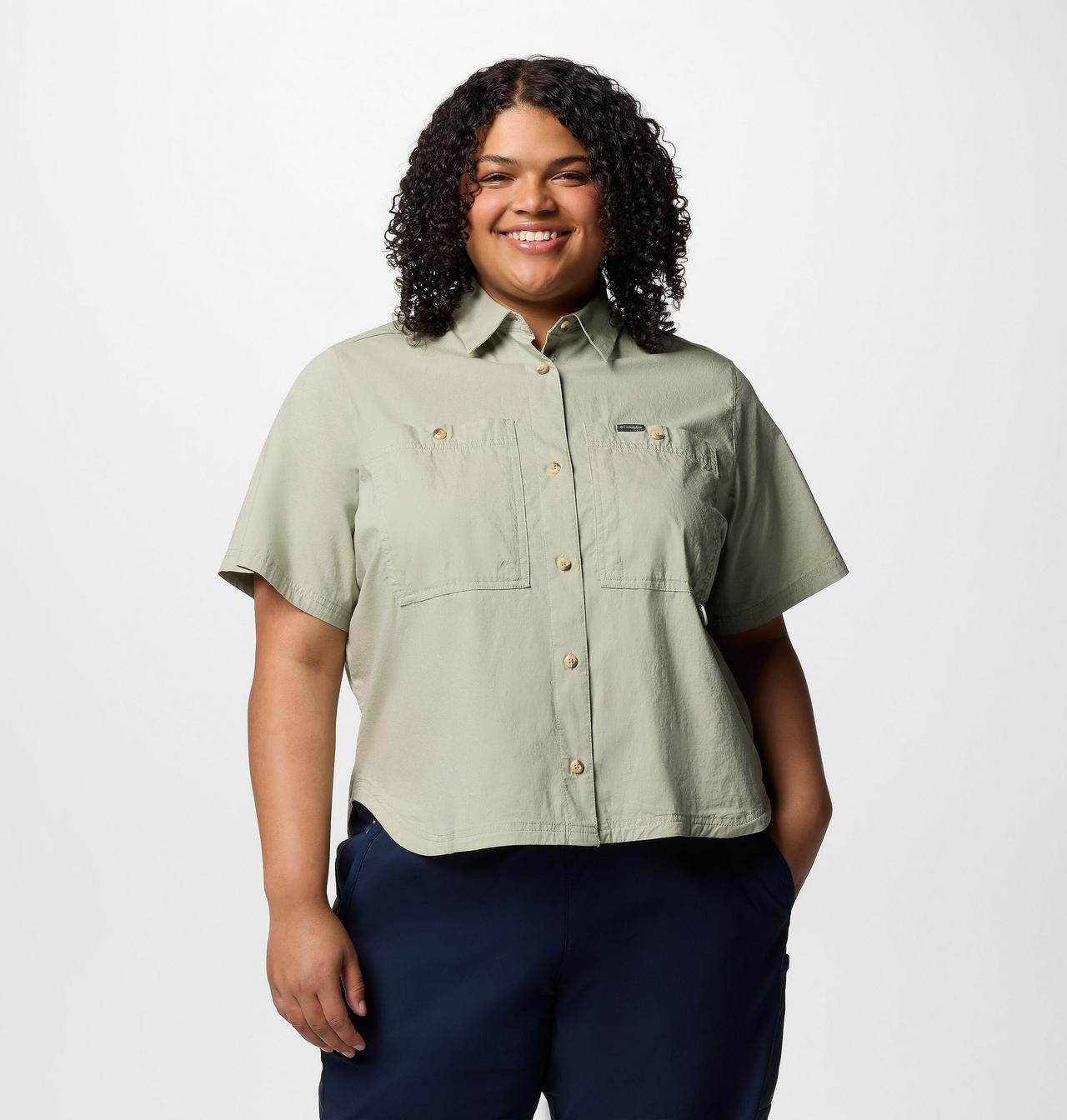 Women's Brea Falls™ Woven Short Sleeve Shirt - Plus Size 1