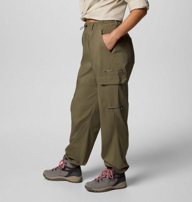 Women's Skien Valley Cargo Hiking Trousers, Color: Stone Green, image 3