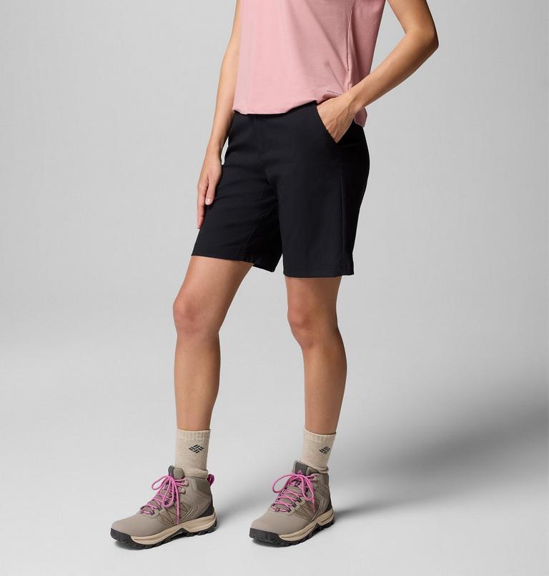 Women's Leslie Falls Long Hiking Shorts II, Color: Black, image 3
