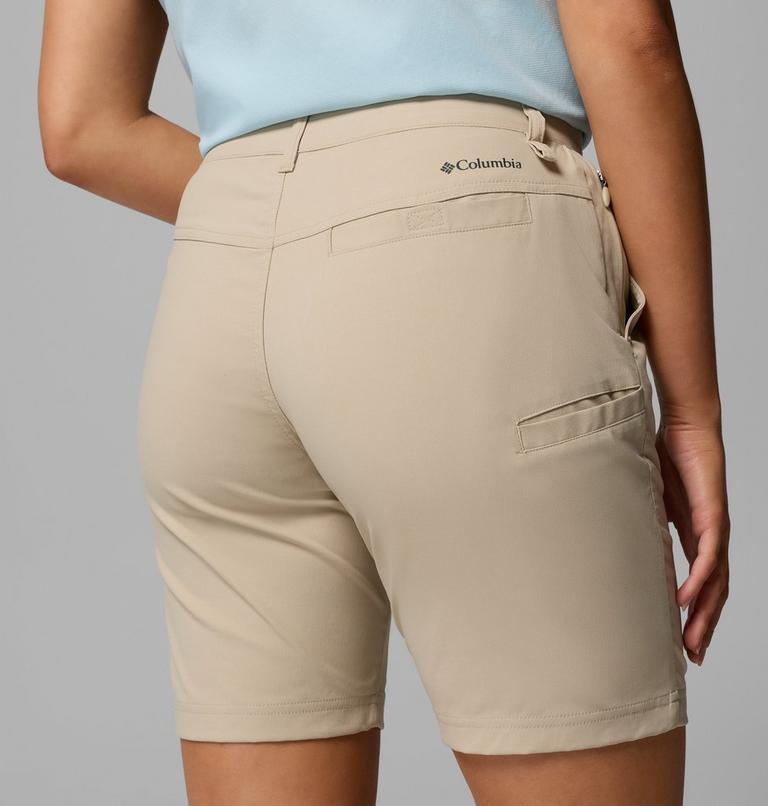 Women's Leslie Falls Long Hiking Shorts II, Color: Ancient Fossil, image 7