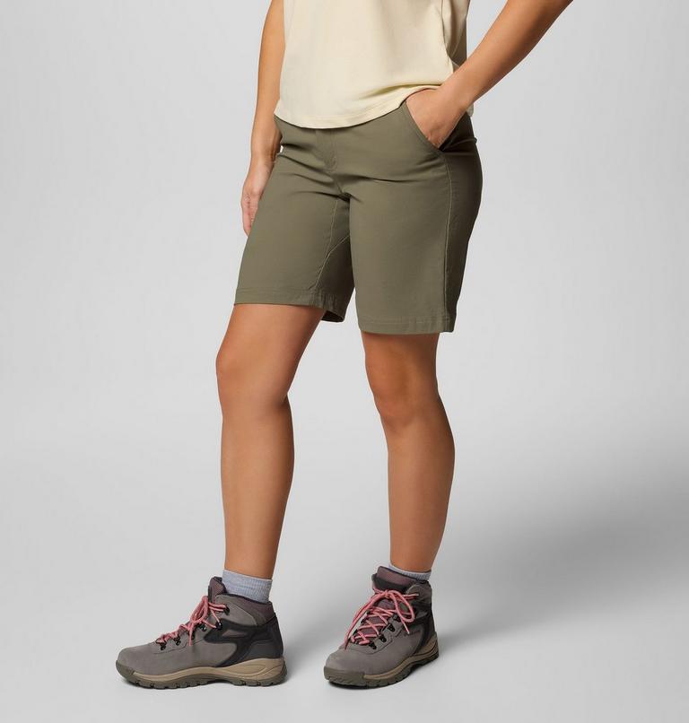 Women's Leslie Falls Long Hiking Shorts II, Color: Stone Green, image 3
