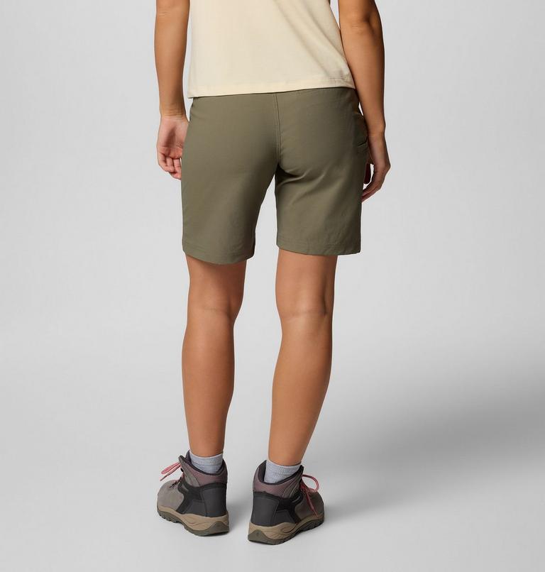 Women's Leslie Falls Long Hiking Shorts II, Color: Stone Green, image 2