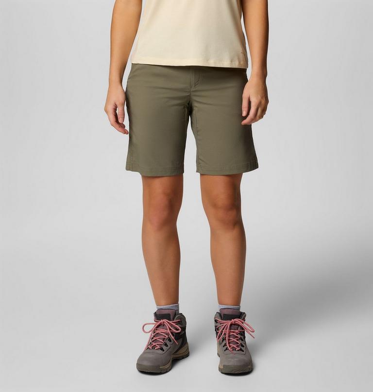 Women's Leslie Falls Long Hiking Shorts II, Color: Stone Green, image 1