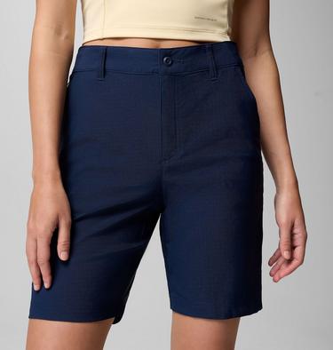 Women's Leslie Falls Long Hiking Shorts II, Color: Collegiate Navy, image 4
