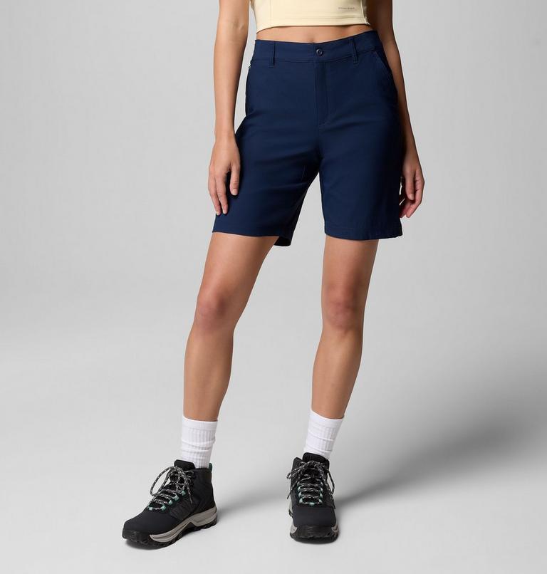 Women's Leslie Falls Long Hiking Shorts II, Color: Collegiate Navy, image 1