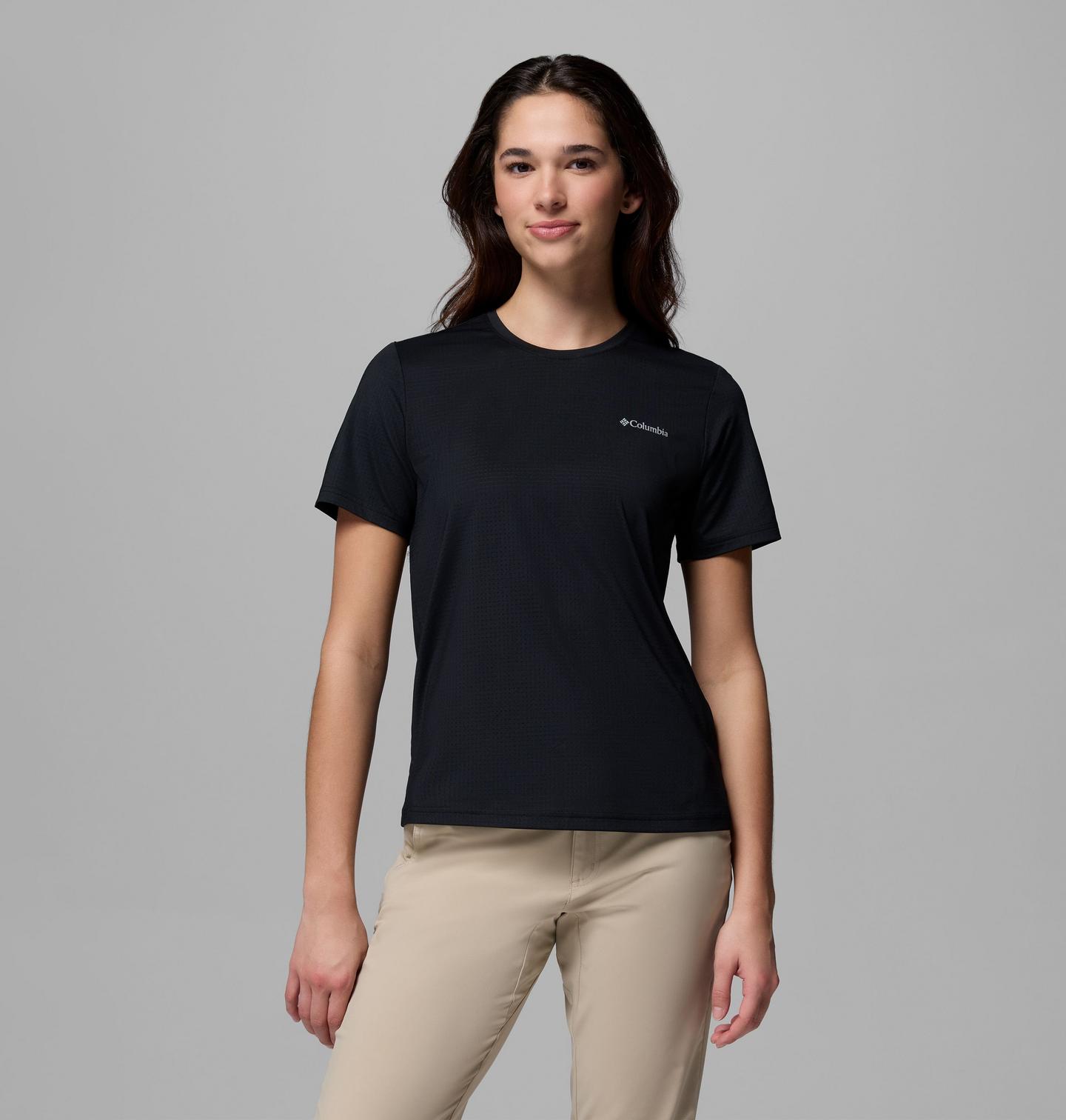 Женская рубашка Columbia Wild Springs Short Sleeve, цвет: Чёрный — фото 1