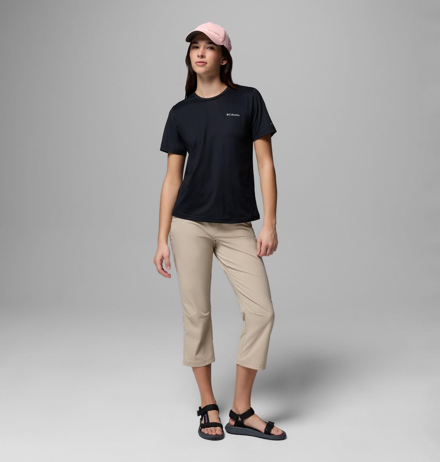 Женская рубашка Columbia Wild Springs Short Sleeve, цвет: Чёрный — фото 2