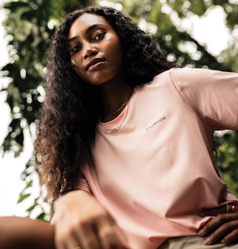 Women's Wild Springs Short Sleeve Shirt, Color: Pink Sand, image 8