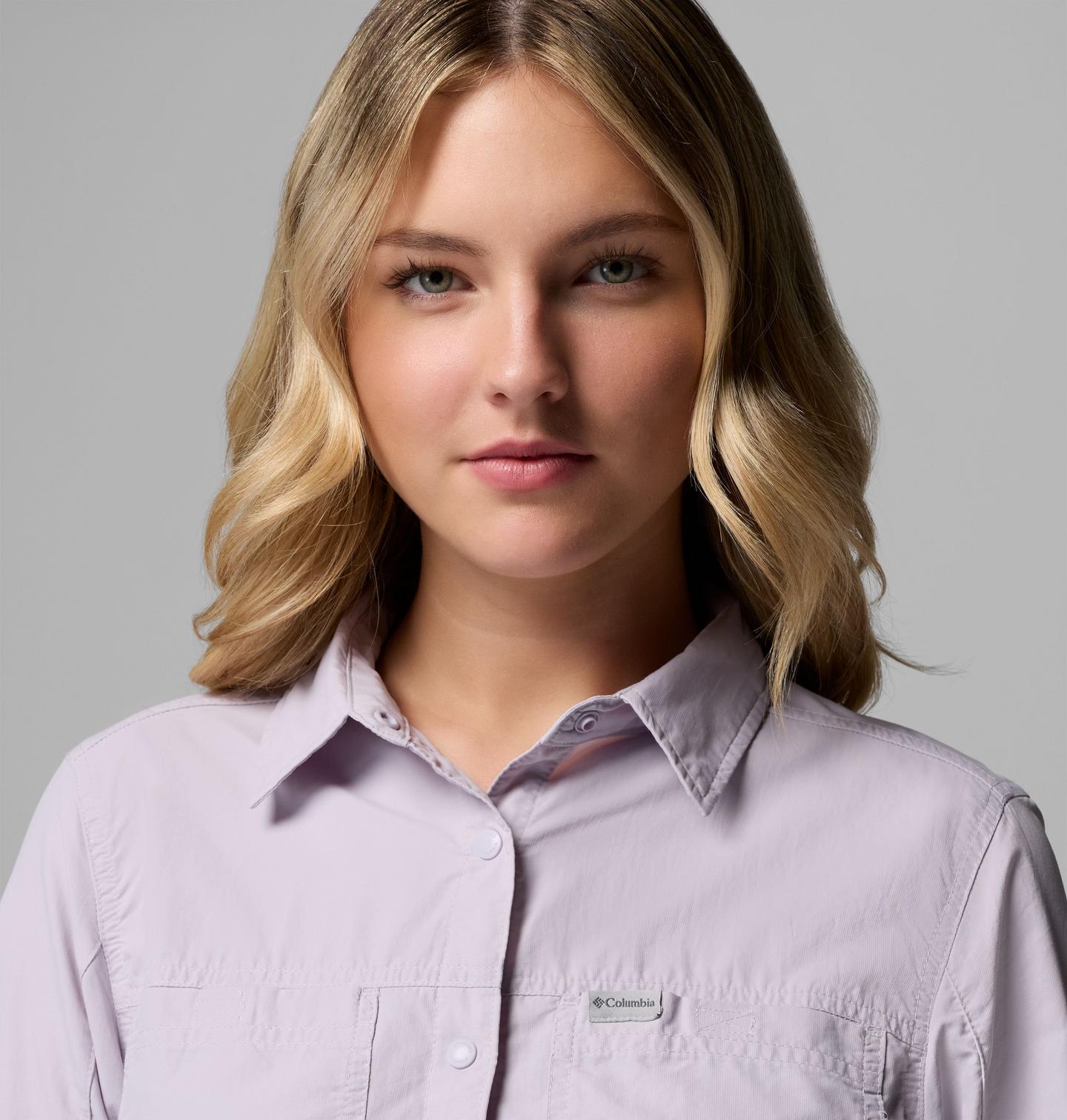 Женская рубашка Columbia Skien Valley Long Sleeve, цвет: Лавандовый жемчужный — фото 4