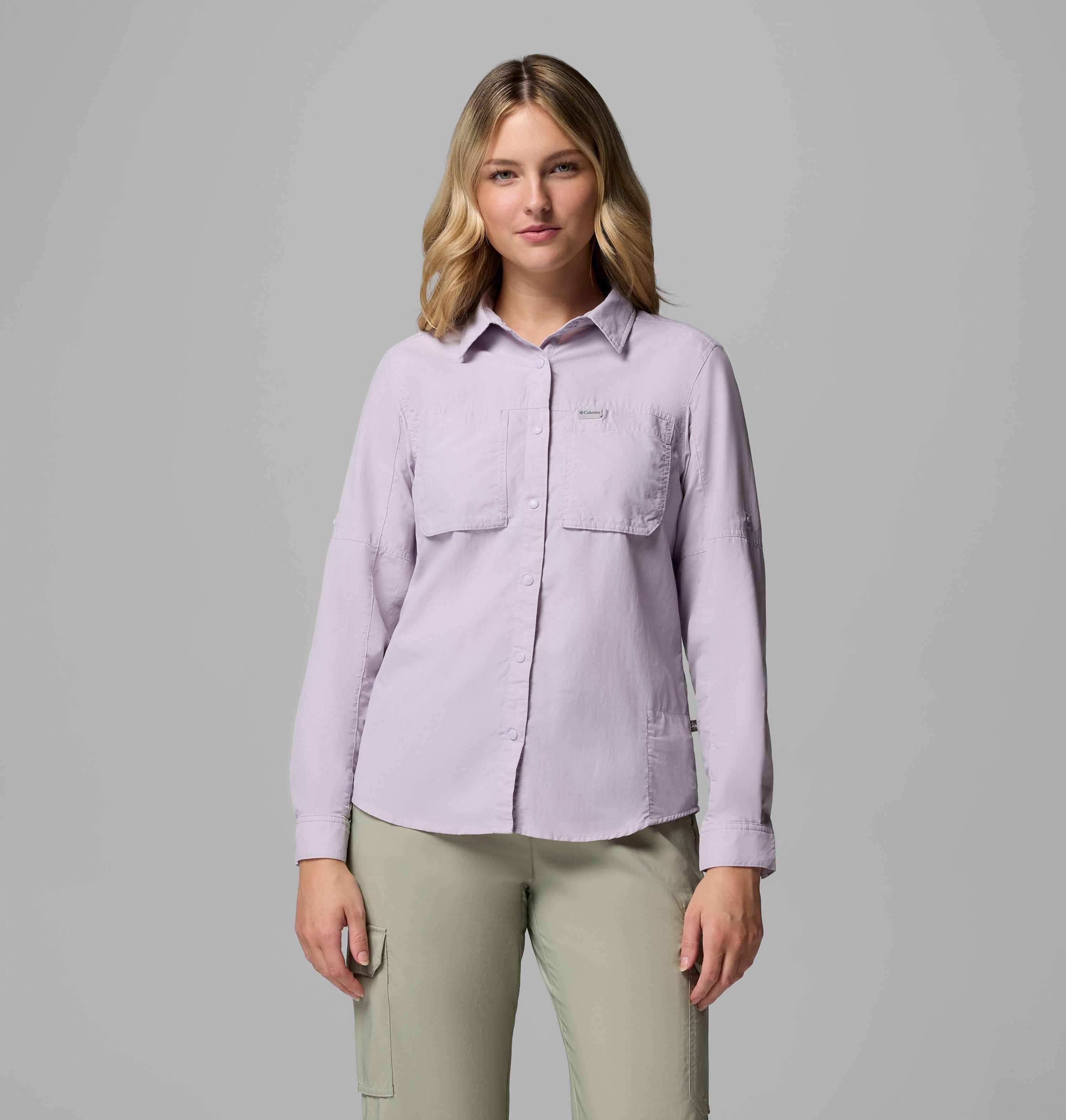 Columbia Women's Skien Valley Long Sleeve Shirt - M - Purple