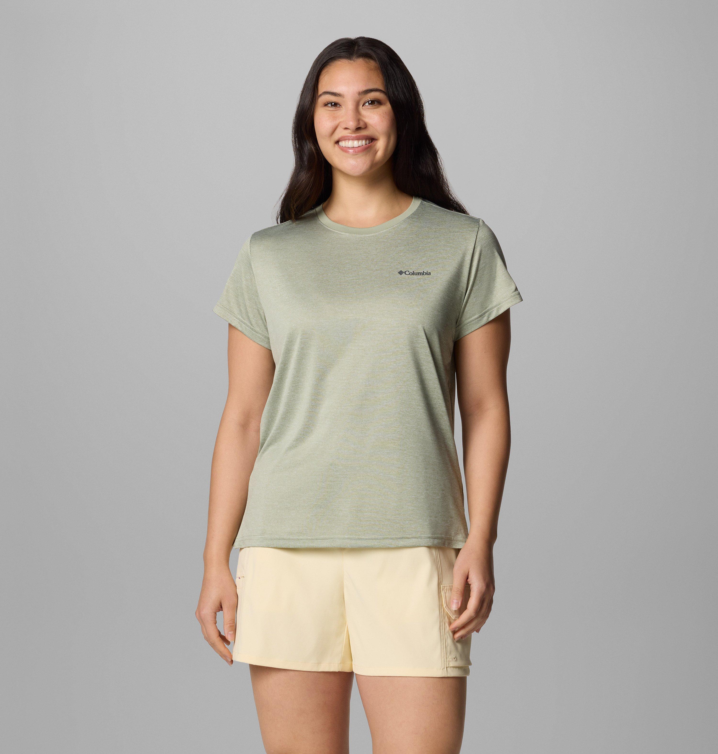 Columbia Sportswear Women's Green Columbia - Bluevista Hill™ Technical T-Shirt - Safari Heather Large