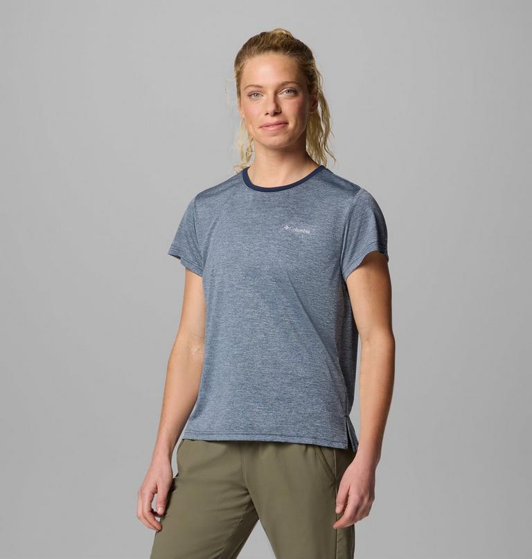 Camiseta técnica BlueVista Hill para mujer, Color: Collegiate Navy Heather, image 3