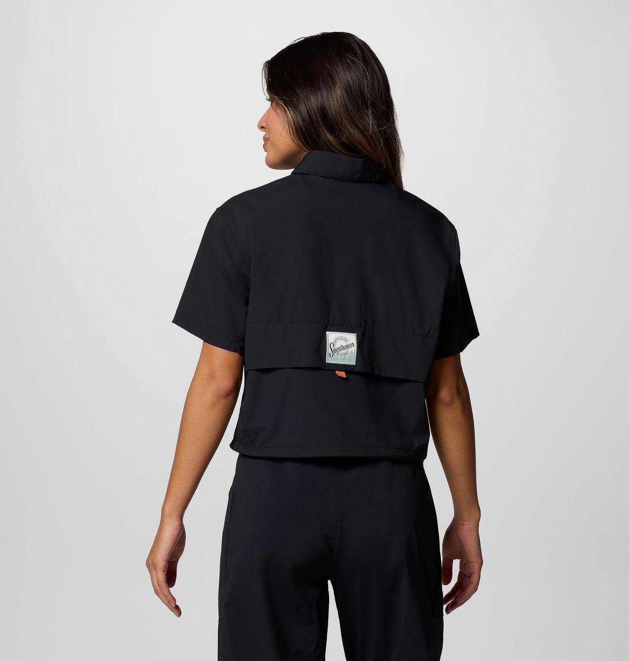 Women's Cove Beach™ Woven Cropped Short Sleeve Shirt 2