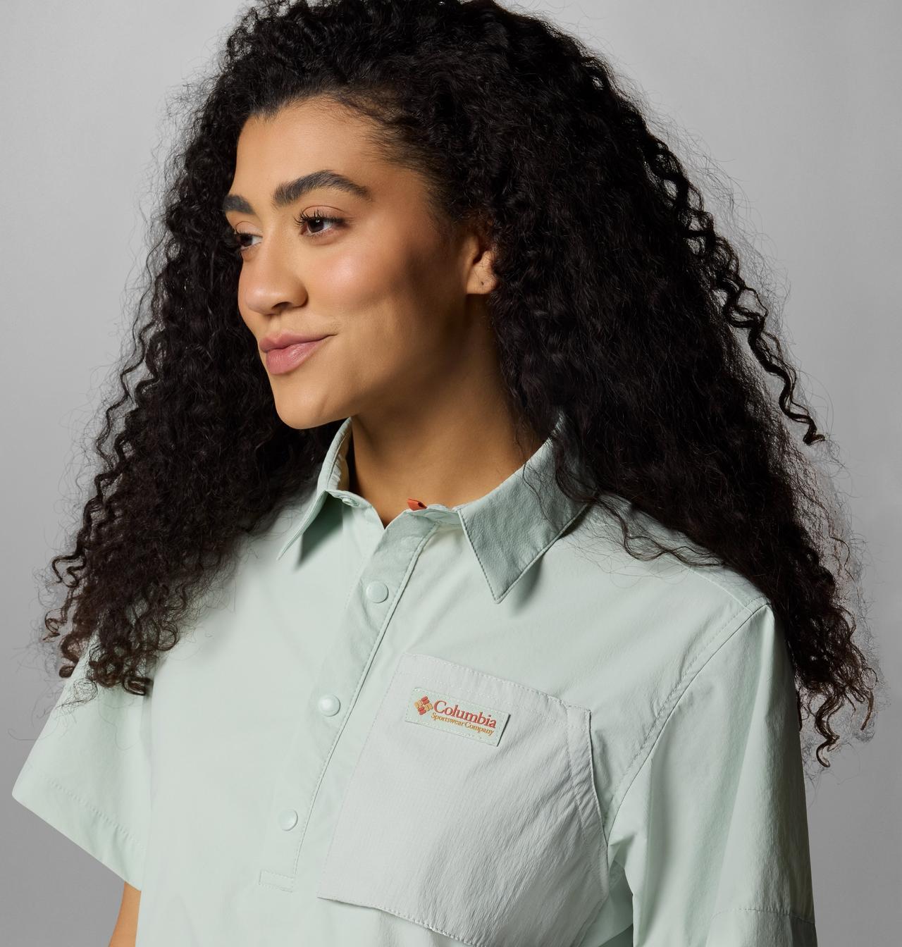 Women's Cove Beach™ Woven Cropped Short Sleeve Shirt 4