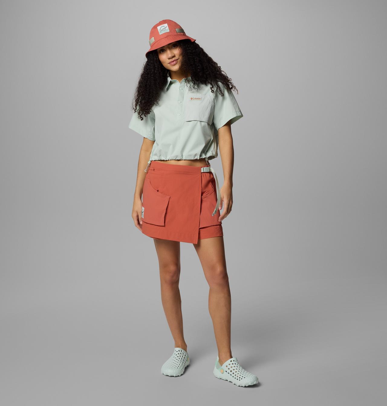 Women's Cove Beach™ Woven Cropped Short Sleeve Shirt 7