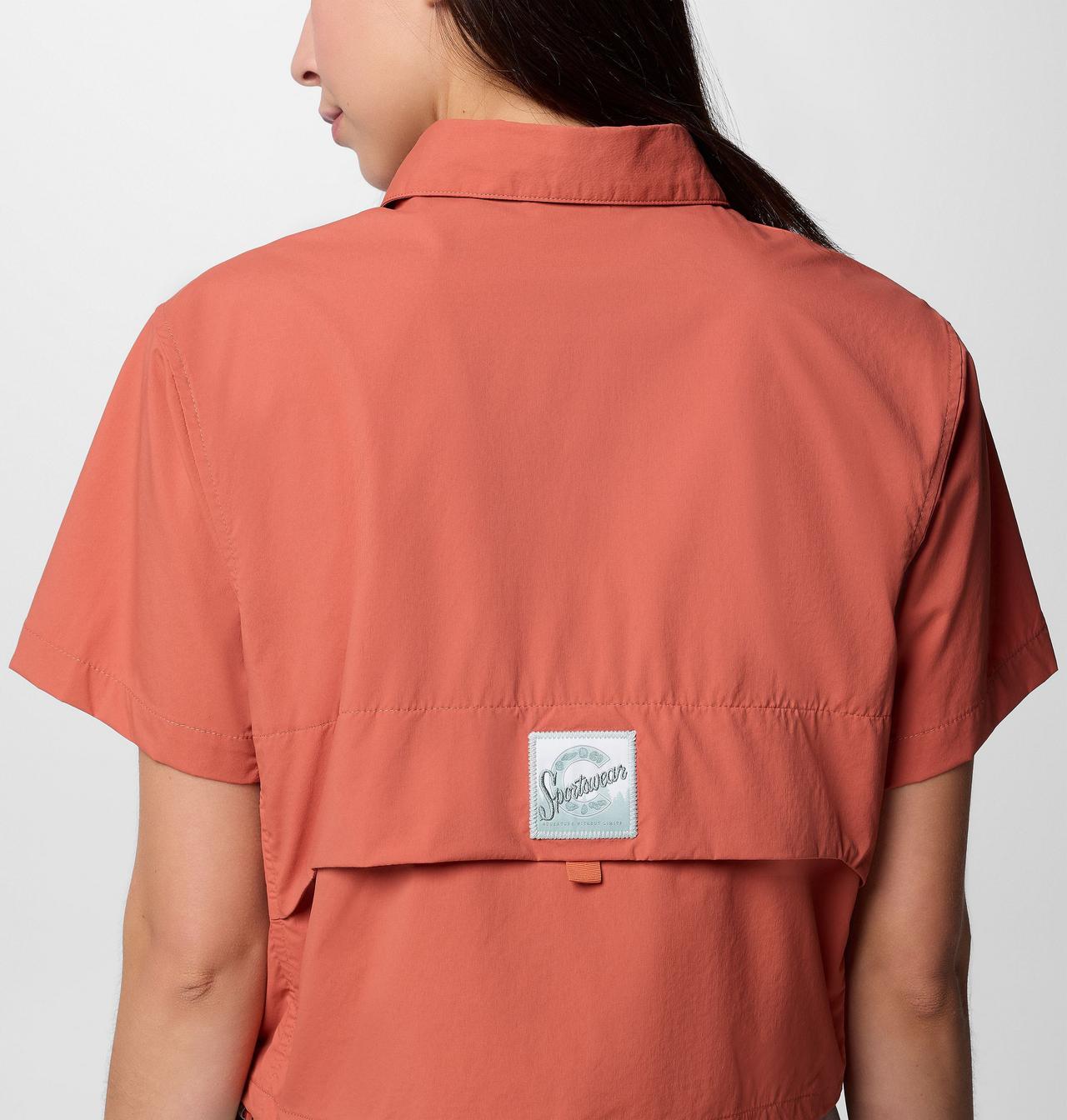 Women's Cove Beach™ Woven Cropped Short Sleeve Shirt 5