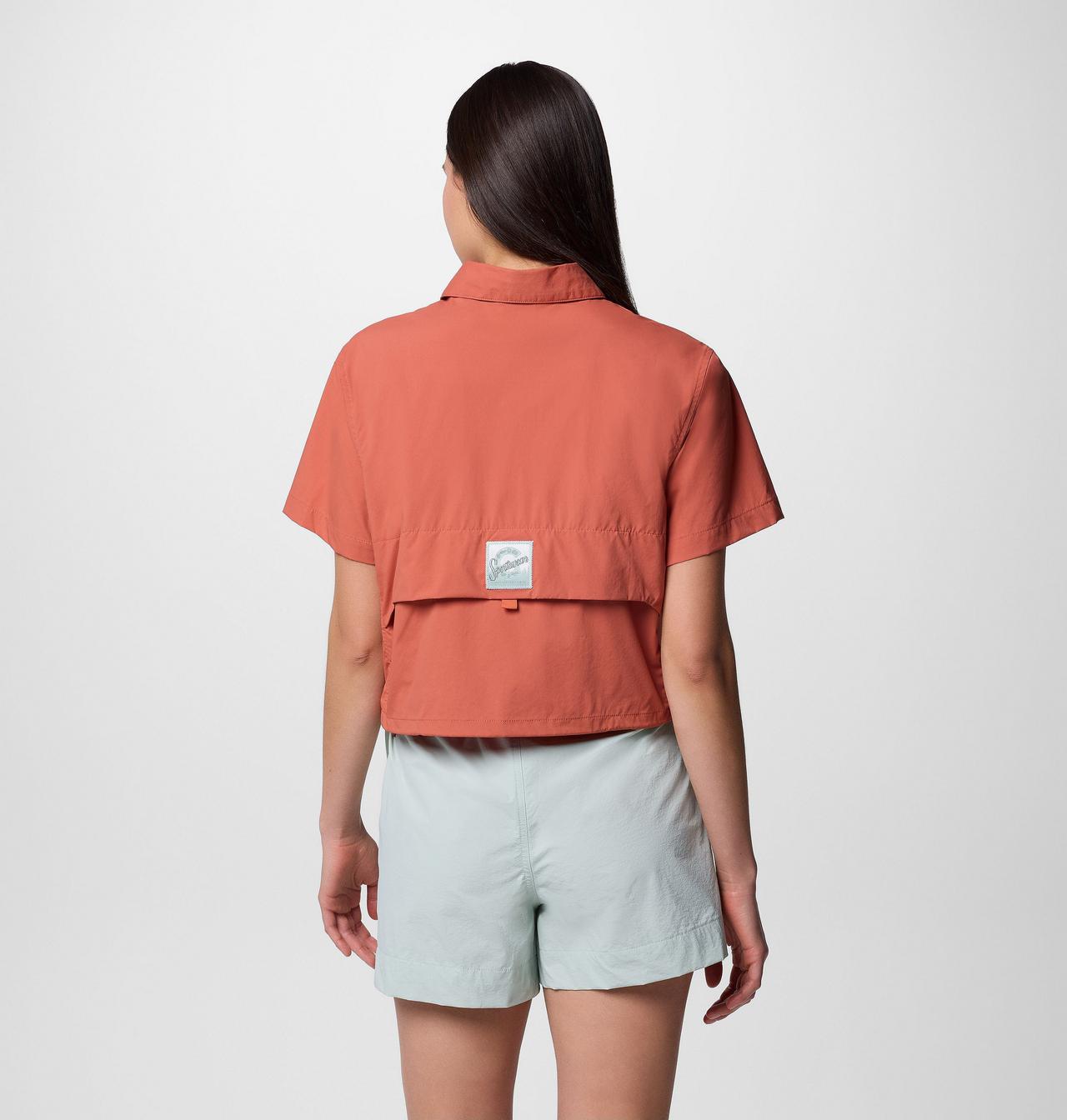 Women's Cove Beach™ Woven Cropped Short Sleeve Shirt 2