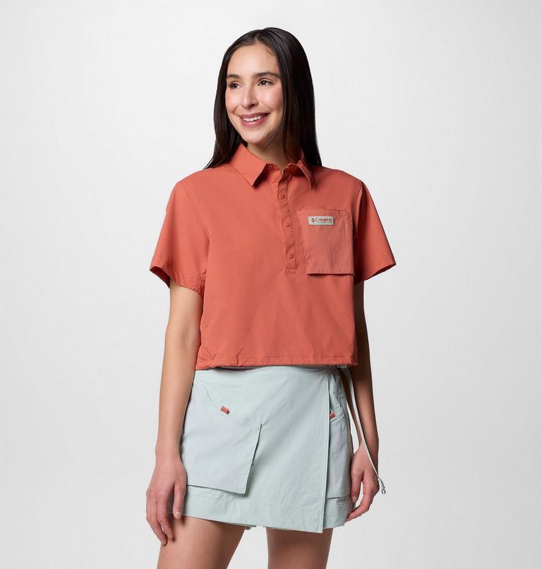 Camisa corta de manga corta Cove Beach para mujer, Color: Mars, image 1