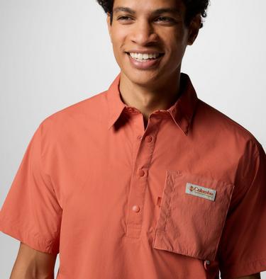 Chemise Manches Courtes Tissée Cove Beach Unisexe, Color: Mars, image 4